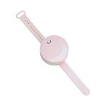 Ventilador de reloj sin hojas con mini espejo USB portátil para niños al aire libre G3, Mirror(Pink)