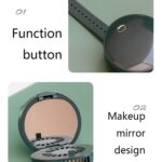 Ventilador de reloj sin hojas con mini espejo USB portátil para niños al aire libre G3, Mirror(White) - Imagen 3