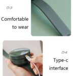 Ventilador de reloj sin hojas con mini espejo USB portátil para niños al aire libre G3, Mirror(Green) - Imagen 4