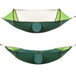 Hamaca antivuelco con mosquitera automática de apertura rápida, hamaca doble antimosquitos para acampar al aire libre, tamaño: 290x140cm, 290x140cm Green