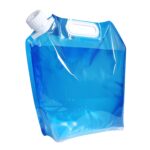 Bolsa de agua de PE para almacenamiento de agua plegable portátil, bolsa de elevación para acampar, senderismo, supervivencia, almacenamiento de hidratación, vejiga, 5L(Blue), 10L(Blue)