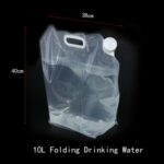 Bolsa de agua plegable para deportes al aire libre, Camping, senderismo, almacenamiento, cubo de agua, contenedor de agua para Picnic, bolsa de agua portadora de elevación, 5L - Imagen 2
