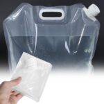Bolsa de agua plegable para deportes al aire libre, Camping, senderismo, almacenamiento, cubo de agua, contenedor de agua para Picnic, bolsa de agua portadora de elevación, 10L
