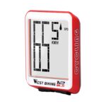 WEST BIKING-Bicicleta de montaña y carretera, mesa inalámbrica con personajes grandes, pantalla grande, velocímetro de velocidad y luz nocturna resistente al agua, Night Light Speed Speedometer(Red)