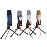 Micrófono de voz para ordenador SF-666 con Cable adaptador, ancla, micrófono con Cable de vídeo para teléfono móvil con soporte, White, Golden, Blue, Black - Imagen 2