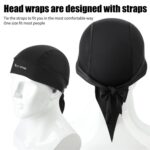 West Biking Summer Ice Silk Pirate Cap Riding Cap Hombres y mujeres al aire libre Protector solar a prueba de viento Sombrero, Windproof Sunscreen Headgear (Triangle Towel Gray) - Imagen 3