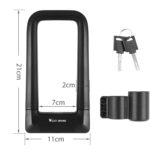 West Biking Cerradura de Silicona en Forma de U Cerradura de Bicicleta Cerradura de Llave de aleación anticolisión Impermeable Universal, Key Lock - Imagen 3