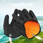 1 par de guantes de látex antideslizantes para pescar, guantes de pesca impermeables resistentes a las puñaladas, especificación:, Left+Right+Magnetic Buckles - Imagen 2