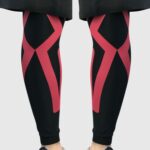 Un par de rodilleras deportivas HX022, protección elástica de compresión para muslos y pantorrillas, baloncesto al aire libre, equipo de protección para montar en fútbol, XL (Black / Red)