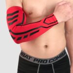 Un par de protectores de muñeca deportivos, funda para brazo, baloncesto al aire libre, bádminton, Fitness, correr, equipo de protección deportiva, XL (Red)