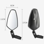 1 par de espejos retrovisores de bicicleta WEST BIKING, espejo ajustable, espejo retrovisor plegable para bicicleta de montaña - Imagen 2
