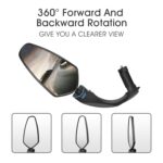 1 par de espejos retrovisores de bicicleta WEST BIKING, espejo ajustable, espejo retrovisor plegable para bicicleta de montaña - Imagen 3
