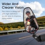 1 par de espejos retrovisores de bicicleta WEST BIKING, espejo ajustable, espejo retrovisor plegable para bicicleta de montaña - Imagen 4
