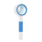 Lupa de lectura manual de 3 uds., lente de cristal con mango antideslizante, lupa de identificación para reparación de lectura de ancianos, 37mm 16 Times (Blue White)