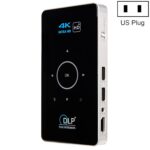 C6 1G + 8G Sistema Android Inteligente DLP HD Mini proyector Proyector de teléfono móvil portátil para el hogar,, US Plug  (Black)