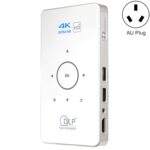 C6 1G + 8G Sistema Android Inteligente DLP HD Mini proyector Proyector de teléfono móvil portátil para el hogar,, AU Plug (White)