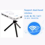 C6 1G + 8G Sistema Android Inteligente DLP HD Mini proyector Proyector de teléfono móvil portátil para el hogar,, AU Plug (White) - Imagen 3