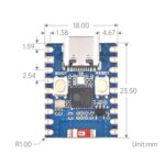 Mini placa de desarrollo Waveshare 2,4 GHz ESP32-C3, procesador de un solo núcleo basado en ESP32-C3FN4, with Header - Imagen 4