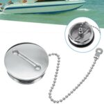 Tapa de repuesto para llenado de cubierta de barco de acero inoxidable de 38 mm + cadena Accesorios de repuesto para barco