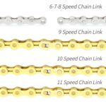 Cadena de bicicleta de carretera de montaña ZH405 Cadena de hebilla mágica Hebilla de liberación rápida, 3 Pairs 12 Speed (Silver) - Imagen 3