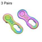 Cadena de bicicleta de carretera de montaña ZH405 Cadena de hebilla mágica Hebilla de liberación rápida, 3 Pairs 12 Speed (Colorful)