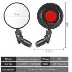 1 par WEST BIKING YP0720032 espejo retrovisor para bicicleta espejo plegable para ciclismo, WEST BIKING YP0720032 - Imagen 3