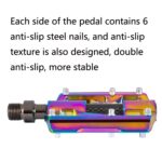 1 par PROMEND Three Peilin Bearing Aleación de aluminio CNC Bicicleta Pedal colorido, PD-R87CY - Imagen 4