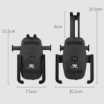 WEST BIKING Soporte para teléfono móvil para bicicleta Aluminio 360 Rotatorio para bicicleta eléctrica Scooter Soporte para teléfono para motocicleta, estilo:, Handlebar Style - Imagen 3