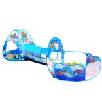 3 en 1 ZP01 Carpa para niños Play House Tunnel Plegable Shooting Ocean Ball Pool Toy, Deep Sea