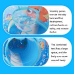 3 en 1 ZP01 Carpa para niños Play House Tunnel Plegable Shooting Ocean Ball Pool Toy, Blue Sea - Imagen 3