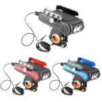 BG-2021 Luz delantera de bicicleta 4 en 1 Soporte para teléfono móvil Luz de bocina Luz delantera de bicicleta de montaña, 4000 MAH Black - Imagen 2
