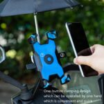 CYCLINGBOX Soporte para teléfono móvil para bicicleta con marco para teléfono móvil Parasol Rider, estilo:, Handlebar Installation (Black) - Imagen 4