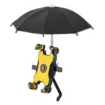 CYCLINGBOX Soporte para teléfono móvil para bicicleta con marco para teléfono móvil Parasol Rider, estilo:, Rearview Mirror Installation (Yellow)