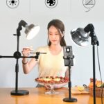 Soporte en vivo para teléfono móvil Disparo Embellecimiento gourmet Luz de relleno Joyas para interiores Luz de fotografía, estilo:, 500W Mushroom Lamp + Stand - Imagen 4