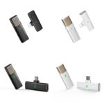 DS01 Micrófono de collar en vivo para exteriores Micrófono inalámbrico de reducción de ruido para grabación de entrevistas, especificación:, Type-C / USB-C (Black) - Imagen 2