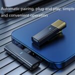 DS01 Micrófono de collar en vivo para exteriores Micrófono inalámbrico de reducción de ruido para grabación de entrevistas, especificación:, Type-C / USB-C (Black) - Imagen 3