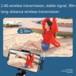 DS01 Micrófono de collar en vivo para exteriores Micrófono inalámbrico de reducción de ruido para grabación de entrevistas, especificación:, Type-C / USB-C (Black) - Imagen 4