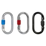 XINDA XDQ96068 Equipo para exteriores Escalada Cerradura principal Mosquetón Cerradura de acero en forma de O Cerradura de hebilla de alambre, XINDA XDQ96068(Silver Red) - Imagen 2