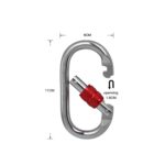 XINDA XDQ96068 Equipo para exteriores Escalada Cerradura principal Mosquetón Cerradura de acero en forma de O Cerradura de hebilla de alambre, XINDA XDQ96068(Silver Red) - Imagen 3