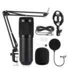 Conjunto de micrófono de condensador BM800, BM800 With USB Sound Card (Black)