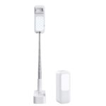 Soporte vivo de llenado de luz de doble cara giratorio de 360 grados V6, Blanco, Rosado