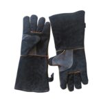 1 par de guantes de soldadura de piel de vaca a prueba de cortes para jardinería al aire libre, longitud, 40cm