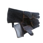 1 par de guantes de soldadura de piel de vaca a prueba de cortes para jardinería al aire libre, longitud, 40cm - Imagen 2