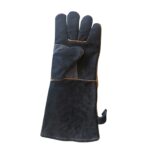 1 par de guantes de soldadura de piel de vaca a prueba de cortes para jardinería al aire libre, longitud, 40cm - Imagen 3