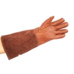 1 par de guantes de cuero resistentes a los cortes de jardín floral, tamaño:, XL - Imagen 4