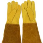 1 par de guantes de jardín JJ-GD305 de cuero genuino resistentes a las puñaladas y a prueba de cortes, tamaño:, L - Imagen 2