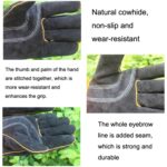 1 par de guantes de soldadura de cuero genuino a prueba de cortes para jardín al aire libre JJ-S2011, JJ-S2011 - Imagen 4
