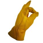 1 par de guantes de seguridad laboral de cuero genuino para soldadura de jardín al aire libre JJ-1004, S - Imagen 4