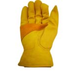 1 par de guantes de seguridad laboral de cuero genuino para soldadura de jardín al aire libre JJ-1004, L - Imagen 3