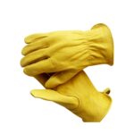 1 par de guantes de seguridad de cuero genuino para jardinería JJ-5002 para montar al aire libre, tamaño:, S - Imagen 2